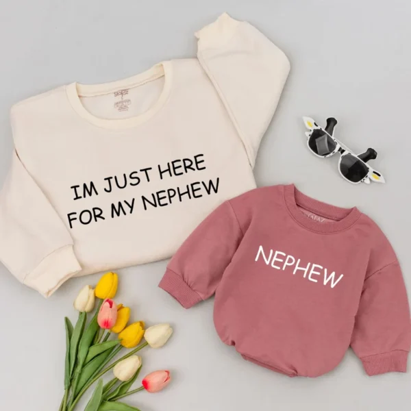 Aunt and Niece Shirts, Auntie's Bestie, Matching Aunt Nephew, Custom Sweatshirts, Unisex Apparel