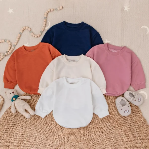 Baby Romper Apparel - Soft Cotton Blend Bodysuit - Newborn to 24 Months - Customizable Design