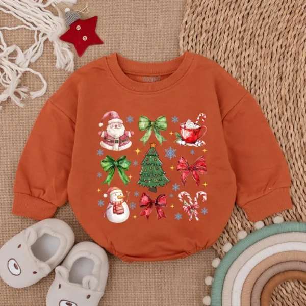 Baby Romper Outfit Autumn Long Sleeve Newborn to Toddler Cotton Blend