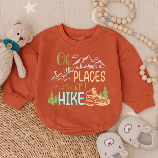 Baby Romper Outfit Set: Romper, Shirt, Sweater - Newborn, Infant - Soft Fabric