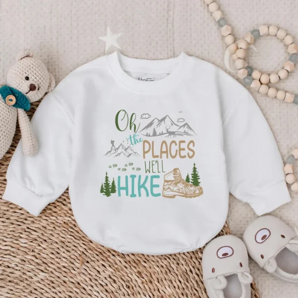 Baby Romper Outfit Set: Romper, Shirt, Sweater - Newborn, Infant - Soft Fabric