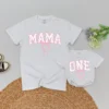 Bunny 1st Birthday Matching Family T-Shirt, Romper, Party Outfit, Cotton Blend, Customizable