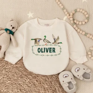 Christmas Baby Romper: Holiday Bodysuit, Long Sleeve, Newborn Outfit