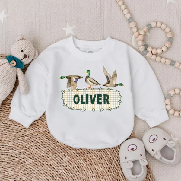Christmas Baby Romper: Holiday Bodysuit, Long Sleeve, Newborn Outfit