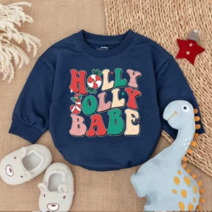 Christmas Baby Romper Outfit, Holiday Infant Clothes, Winter Baby Gift, Retro Christmas Romper, My First Christmas Gift, Cutest Christmas Baby Bubble Romper