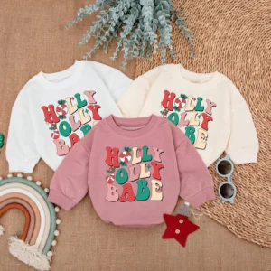 Christmas Baby Romper Outfit, Holiday Infant Clothes, Winter Baby Gift, Retro Christmas Romper, My First Christmas Gift, Cutest Christmas Baby Bubble Romper