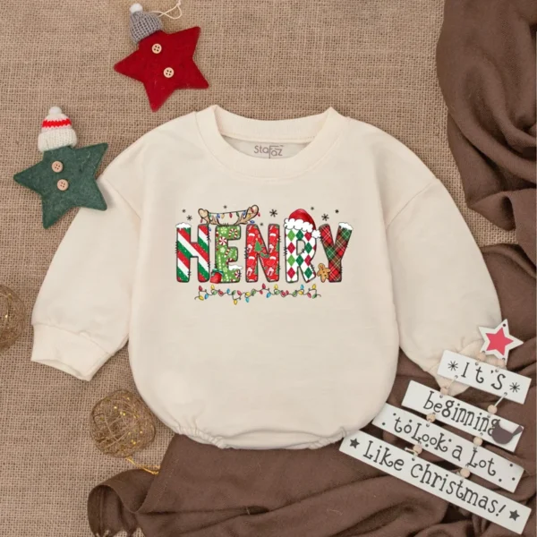 Christmas Kids Sweatshirt - Festive Holiday Apparel - Toddler & Baby Santa Shirt - Personalized Xmas Gift