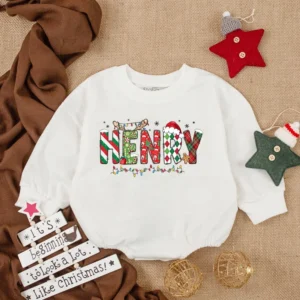 Christmas Kids Sweatshirt - Festive Holiday Apparel - Toddler & Baby Santa Shirt - Personalized Xmas Gift