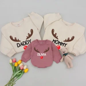 Custom Auntie Sweatshirt with Name - Personalized Pink Bow Aunt Shirt - Newborn Baby Gift - Pregnancy Reveal