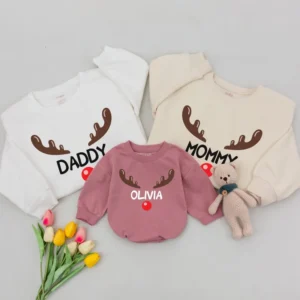 Custom Auntie Sweatshirt with Name - Personalized Pink Bow Aunt Shirt - Newborn Baby Gift - Pregnancy Reveal