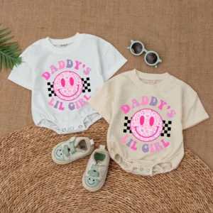 Custom Name Baby Romper - Personalized Sweatshirt Romper - Baby Clothes - Custom Baby Romper