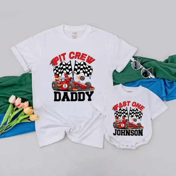 Fairy First Birthday Matching Family Sweatshirt Set - Personalized Garden Party Outfit - Mommy & Me Shirts - Cotton Blend