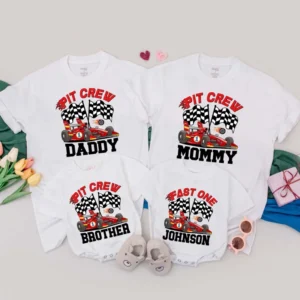 Fairy First Birthday Matching Family Sweatshirt Set - Personalized Garden Party Outfit - Mommy & Me Shirts - Cotton Blend