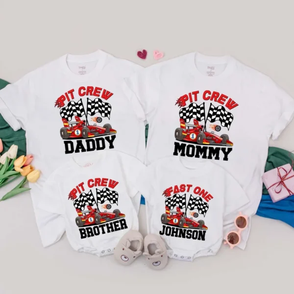 Fairy First Birthday Matching Family Sweatshirt Set - Personalized Garden Party Outfit - Mommy & Me Shirts - Cotton Blend