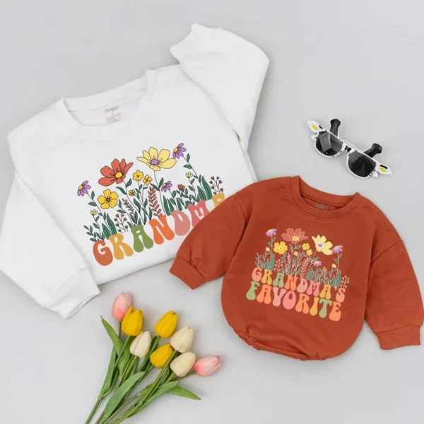 Family Custom Name Shirts - Personalized Matching T-Shirts - Unisex Apparel - Custom Floral Letter Design