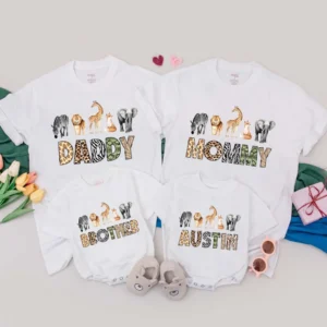 Farm Birthday Family T-Shirt: Personalized Barnyard Theme Tee - Various Sizes & Colors - Cotton Blend