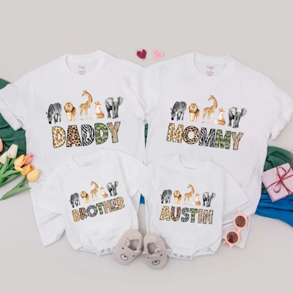 Farm Birthday Family T-Shirt: Personalized Barnyard Theme Tee - Various Sizes & Colors - Cotton Blend