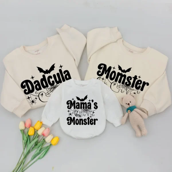 Mama and Mamas Pumpkin Fall Sweatshirt Matching Family Outfit Thanksgiving Shirt