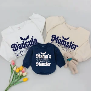 Mama and Mamas Pumpkin Fall Sweatshirt Matching Family Outfit Thanksgiving Shirt