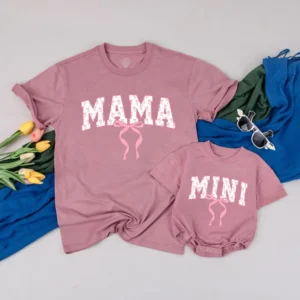 Matching Mama and Mini T-Shirts, Family Outfit, Personalized Romper, Mother's Day Gift