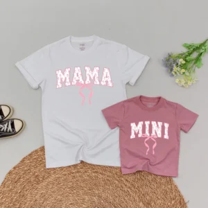 Matching Mama and Mini T-Shirts, Family Outfit, Personalized Romper, Mother's Day Gift