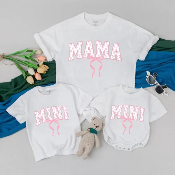 Matching Mama and Mini T-Shirts, Family Outfit, Personalized Romper, Mother's Day Gift