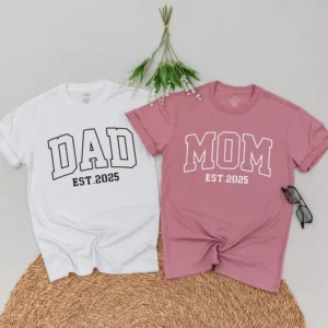 Personalized American Mama and Mini Matching T-Shirts - 4th of July Outfit - USA Patriotic Tees - Cotton Blend