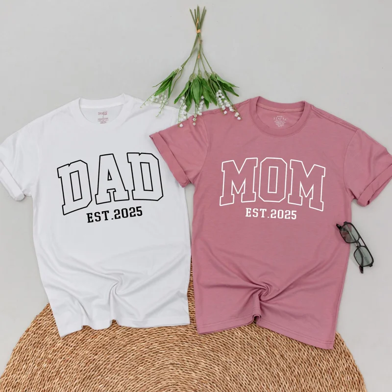 Personalized American Mama and Mini Matching T-Shirts - 4th of July Outfit - USA Patriotic Tees - Cotton Blend