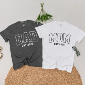Personalized American Mama and Mini Matching T-Shirts - 4th of July Outfit - USA Patriotic Tees - Cotton Blend