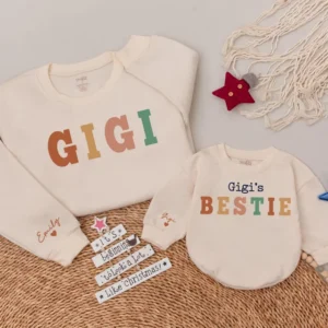 Personalized Aunt & Niece Matching Shirts, Custom Family Outfit, Various Sizes & Colors, Cotton Blend
