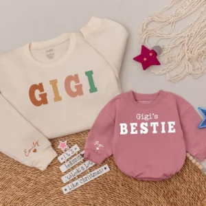 Personalized Aunt & Niece Matching Shirts, Custom Family Outfit, Various Sizes & Colors, Cotton Blend