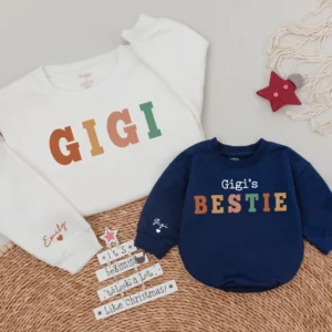 Personalized Aunt & Niece Matching Shirts, Custom Family Outfit, Various Sizes & Colors, Cotton Blend