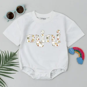 Personalized Auntie Wildflower T-Shirt - Matching Family Shirts - Custom Aunt & Me Tee - Cotton Blend - S-XXL