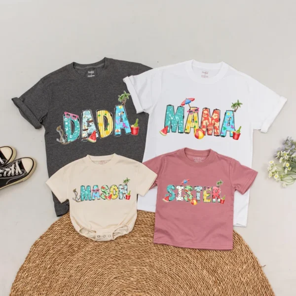 Personalized Bee Birthday Family T-Shirt, Matching Outfit, Custom Sizes, Cotton Blend, Bumblebee Party Apparel