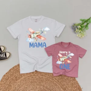 Personalized Bee Birthday Family T-Shirt Matching Set, Various Sizes & Styles, Cotton Blend