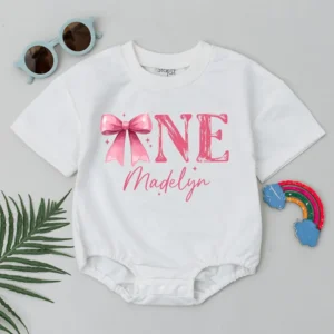 Personalized Birthday Family T-Shirt - Retro Pink Daisy Outfit - Girl's First Birthday - Matching Gift - Cotton/Spandex