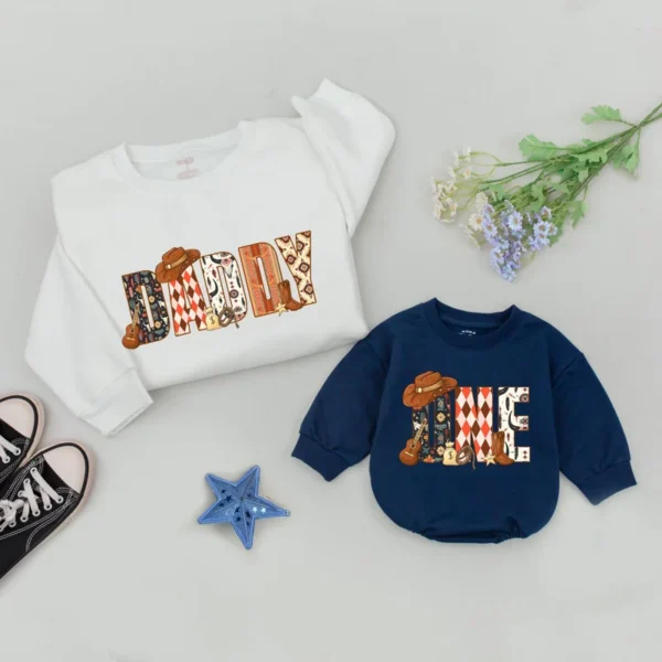 Personalized Easter Bunny Sweatshirt, Family Matching Sweater, Custom Romper, Mama and Me Outfit