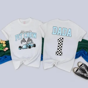 Personalized Fast One Birthday T-Shirt - Race Car Family Matching Outfit - Custom Apparel