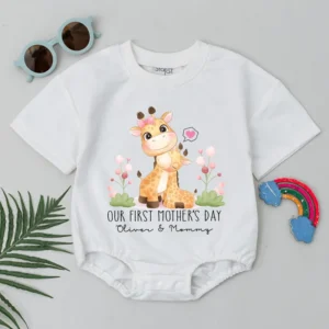 Personalized First Mother's Day Shirt, Matching Mommy and Baby Tees, Mother's Day Outfit, Custom Apparel