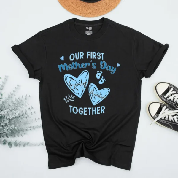 Personalized Happy Face Birthday Outfit Matching Family Tees, Custom Sizes & Styles, Cotton Blend
