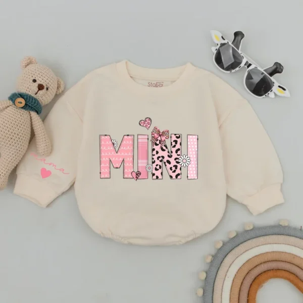 Personalized Pink Bow Mama and Mini T-Shirts - Matching Family Outfit - Custom T-Shirt - Cotton Blend